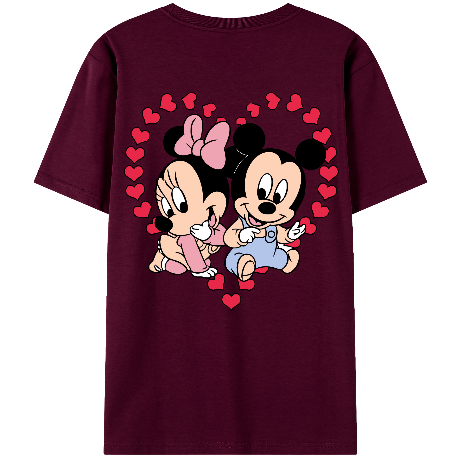 （画像用） ミッキーマウス Mickey Mouse レディース半袖Tシャツ(バックプリント)